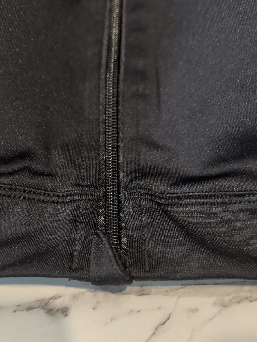 TEK GEAR 3X Black Front-Zip Racerback Sports Bra - Picture 5 of 8
